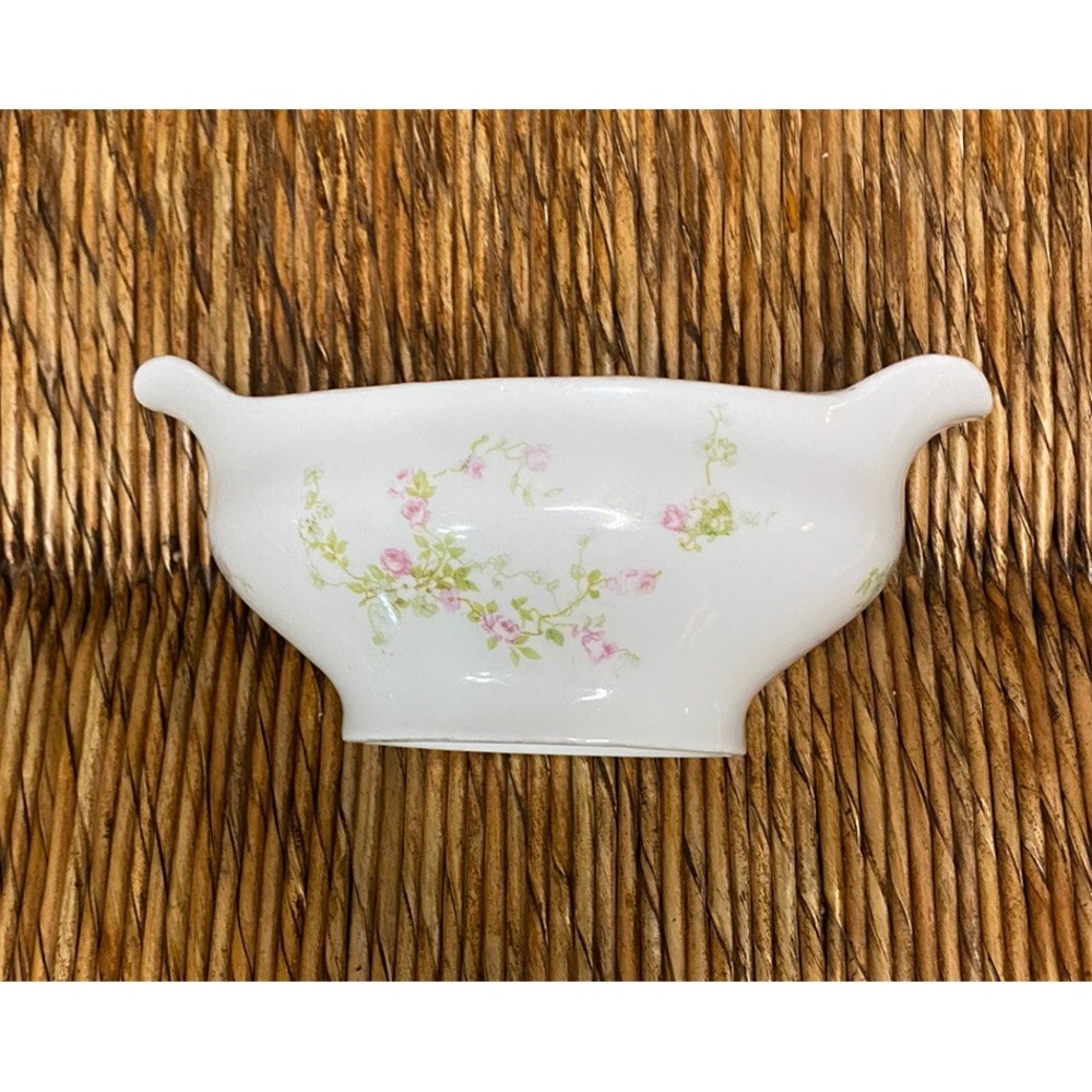 O&EG Oscar & Edgar Gutherz Porcelain China Royal Austria Pink Rose Gravy Boat